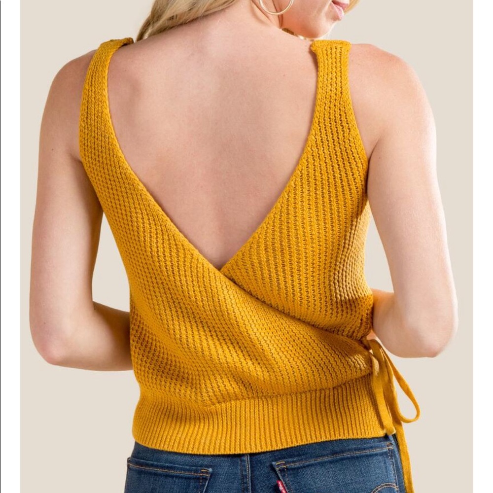 NWT WRAP BACK SWEATER TANK